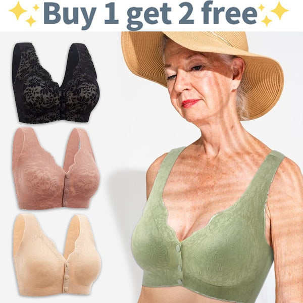 🔥Kaufen Sie 1 und erhalten Sie 2 gratis🔥 Weicher bügelloser BH mit Frontknopf