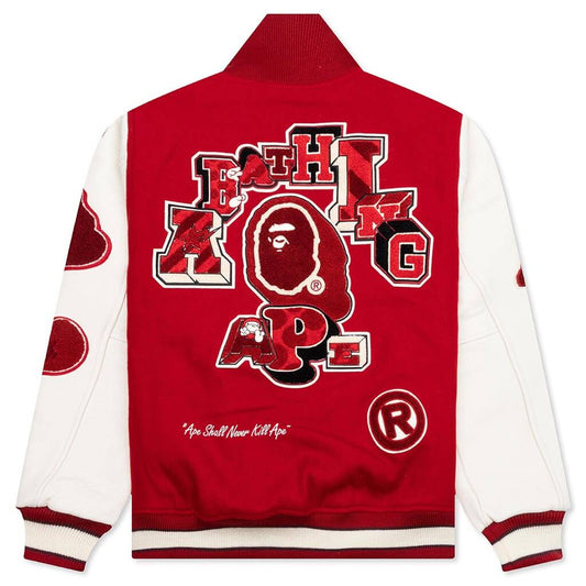 Bape Multi Motif Varsity Jacket