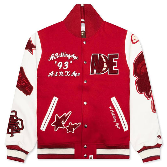 Bape Multi Motif Varsity Jacket