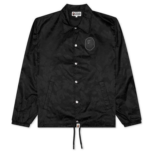 Tonal Solid Camo Coach Jacket