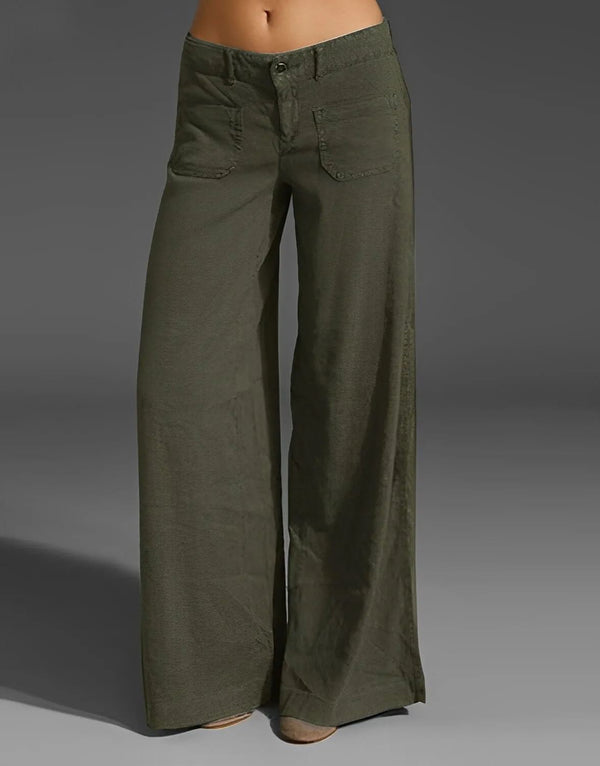 2024 New Dual Pocket Front Wide Leg Jeans